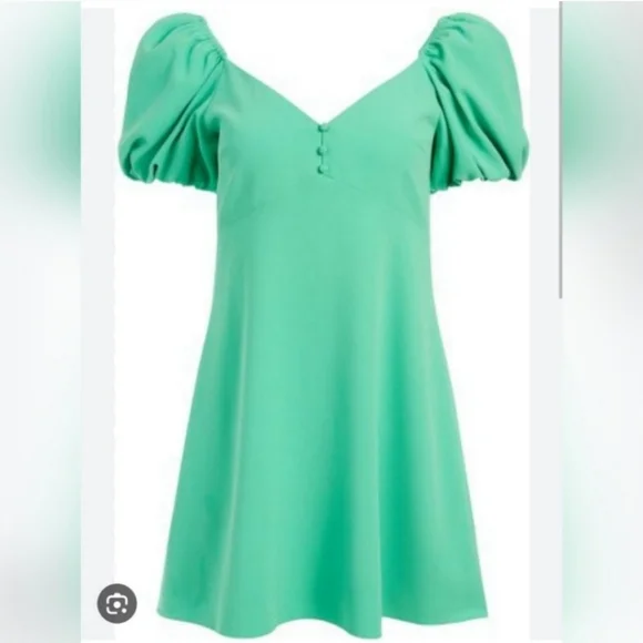 alice + olivia Dana Puff Sleeve Mini Dress Size 4 NWT - Picture 2 of 9